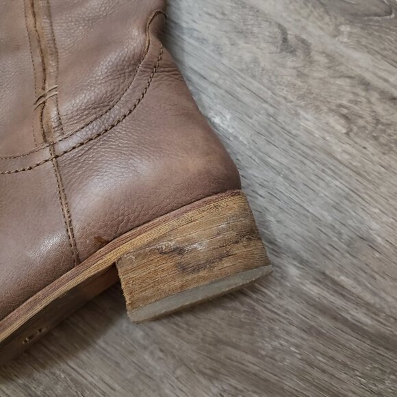 Kenneth Cole Right Nite Knee High Genuine Leather Boots Taupe Sz 7 - Picture 5 of 13